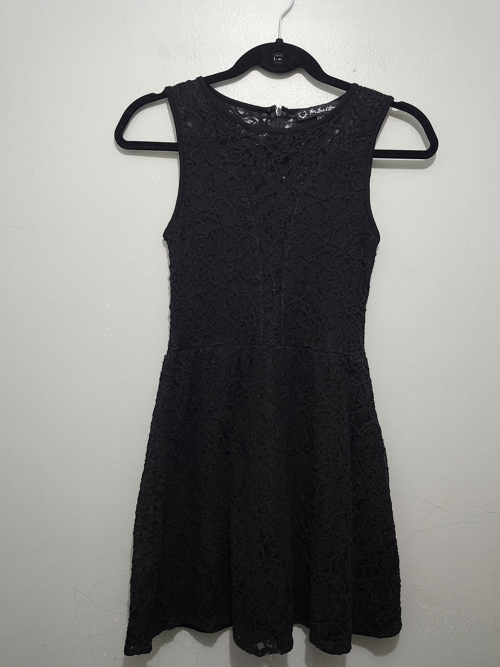 For Love & Lemons Black Lace Mini Dress Size S